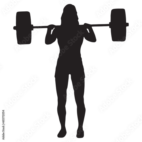 Stunning female in a sports, Silhouette illustration