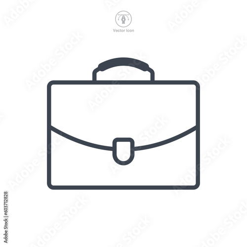 briefcase icon symbol template for graphic and web design collection logo vector illustration
