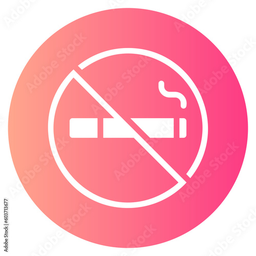 no smoking gradient icon