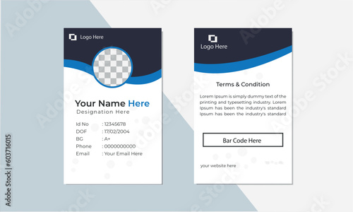modern id card design template