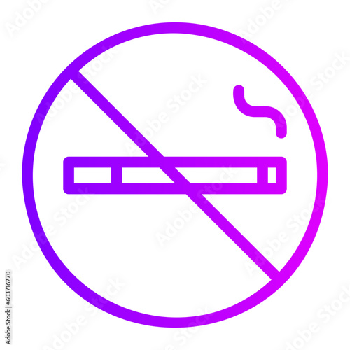 no smoking gradient icon