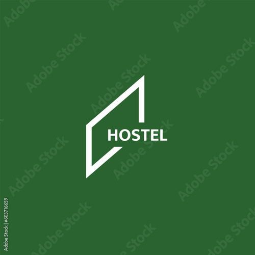 Hostel logo template. A clean, modern, and high-quality design logo vector design. Editable and customize template logo