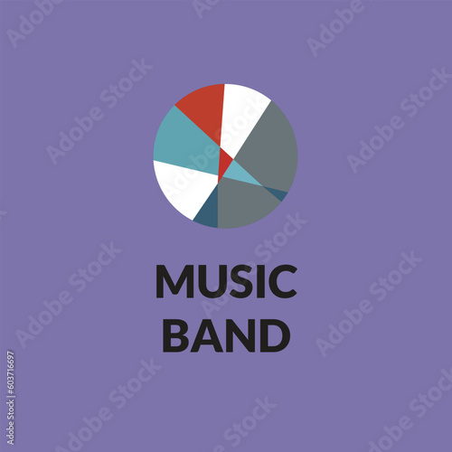 Music Band logo template. A clean, modern, and high-quality design logo vector design. Editable and customize template logo (ID: 603716697)
