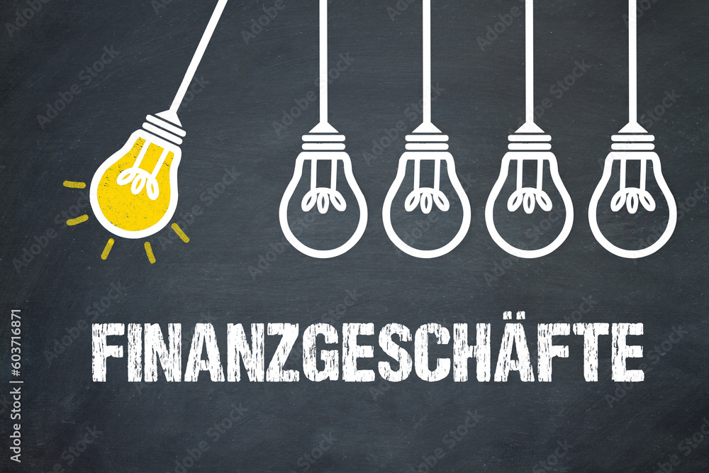 Fototapeta premium Finanzgeschäfte