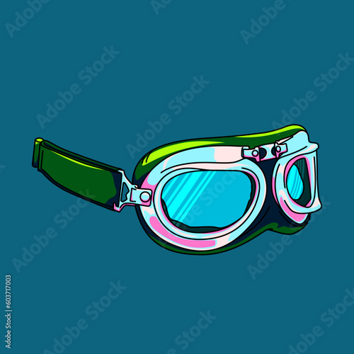 青ゴーグル（Blue goggle）(ai)