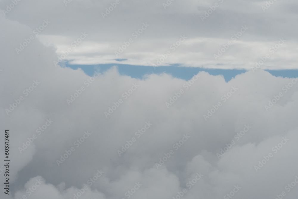 Aerial view of clouds outside of my airplane window on a flight from Richmond to Chicago