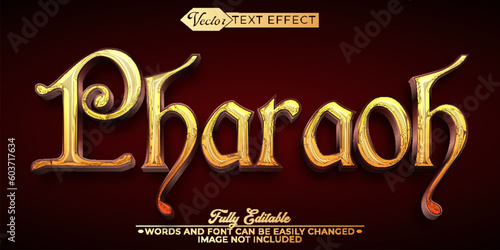 Valokuvatapetti Golden Pharaoh Editable Text Effect Template