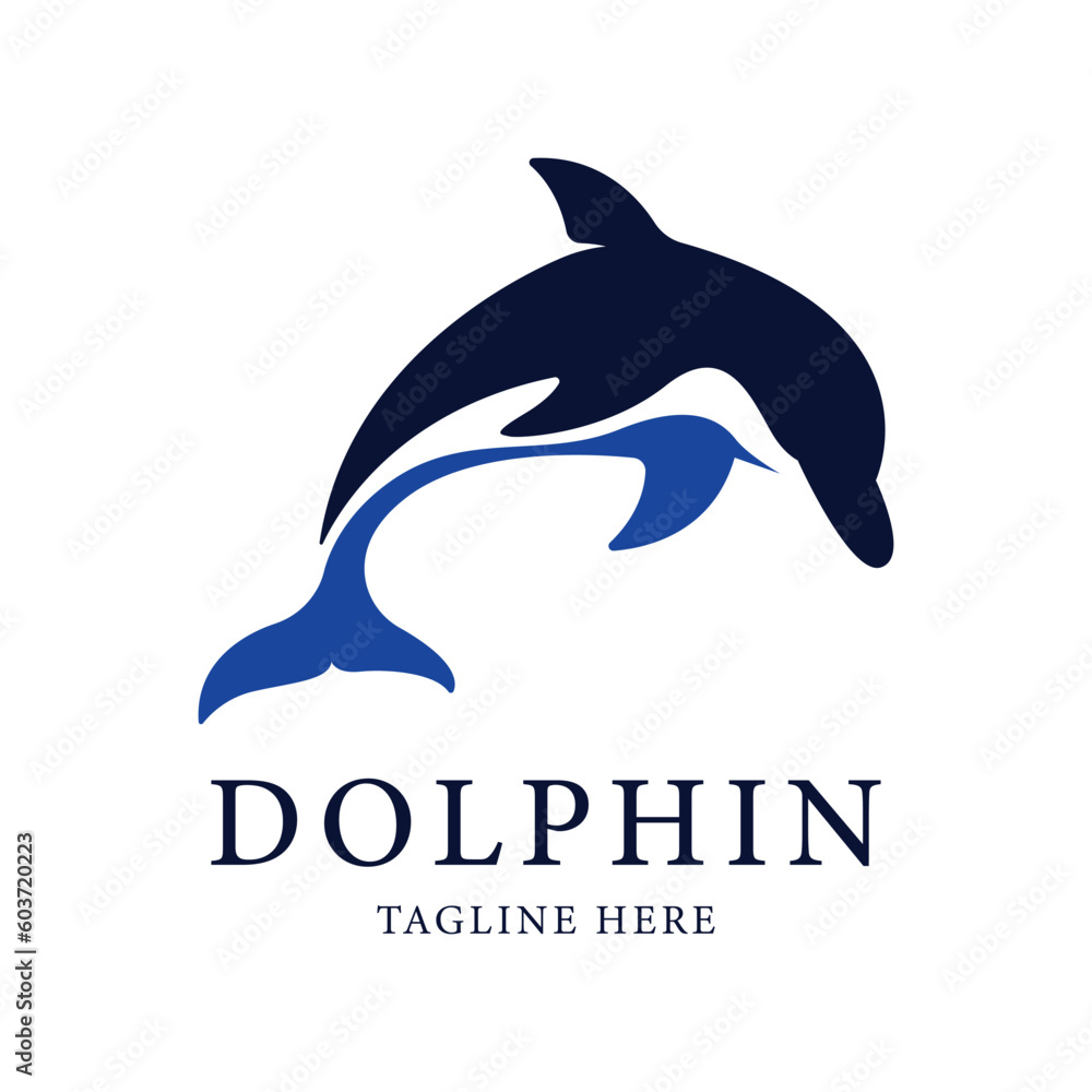 abstract dolphin logo template. abstract dolphin logo template.