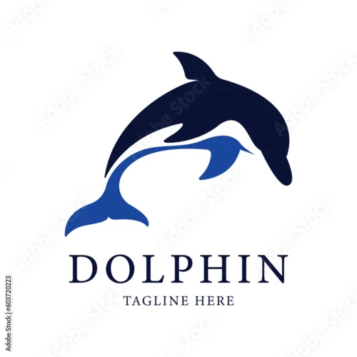 Obraz abstract dolphin logo template.