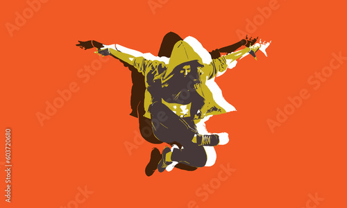 hip hop dance character design, hip hop dance design