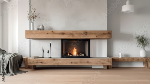 a beautiful house in which the fireplace in the living room gets a lot of attention, impressive design, beautiful finish, elegant appearance