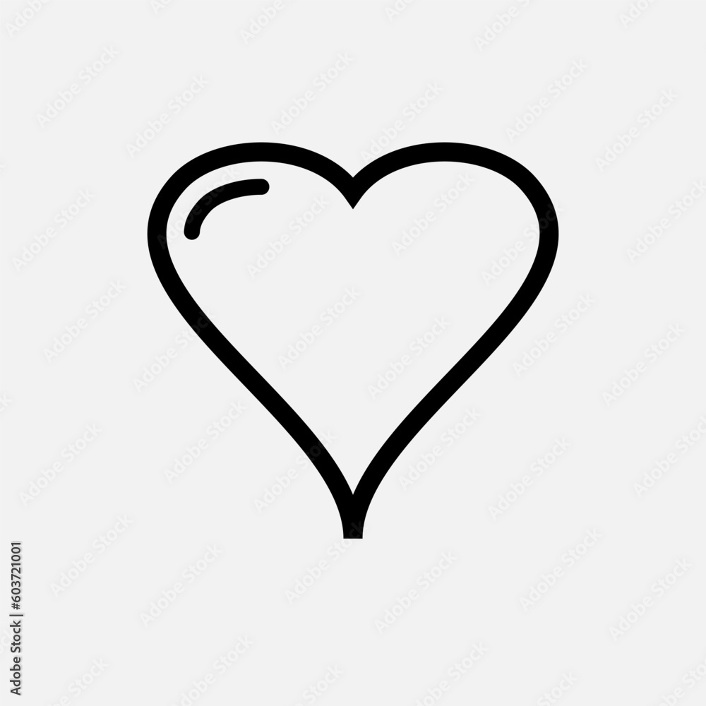 Heart Icon. Love Symbol for Design, Presentation, Website or Apps Elements. Heart Icon. Love Symbol for Design, Presentation, Website or Apps Elements.