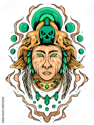 Aztec Queen Illustration (ID: 603722216)
