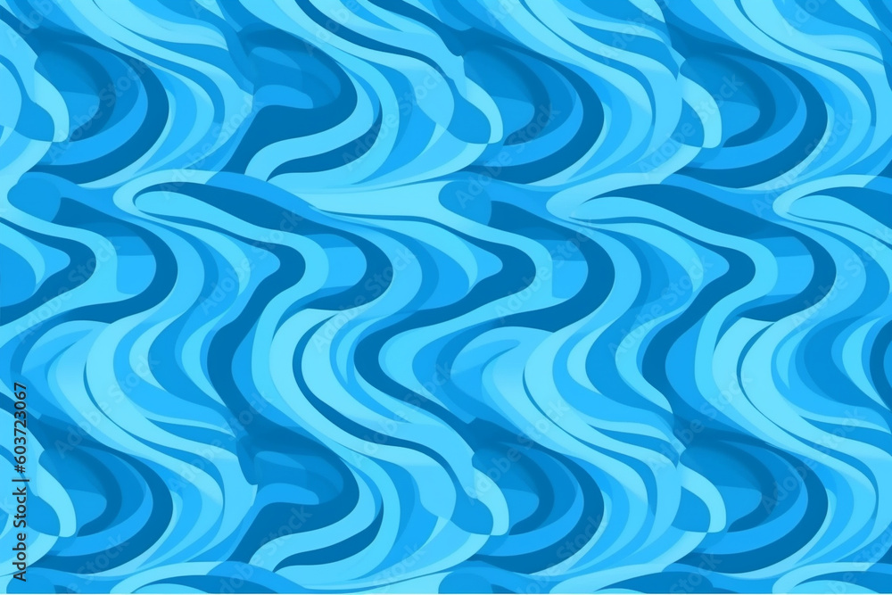 Illustration of blue waves for background, Created using generative AI technology Illustration of blue waves for background, Created using generative AI technology