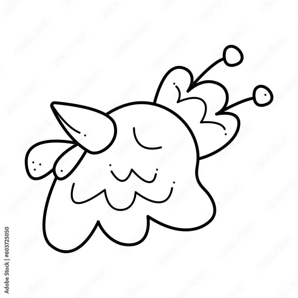 The head of a cute rooster2. Doodle black and white vector illustration. The head of a cute rooster2. Doodle black and white vector illustration.