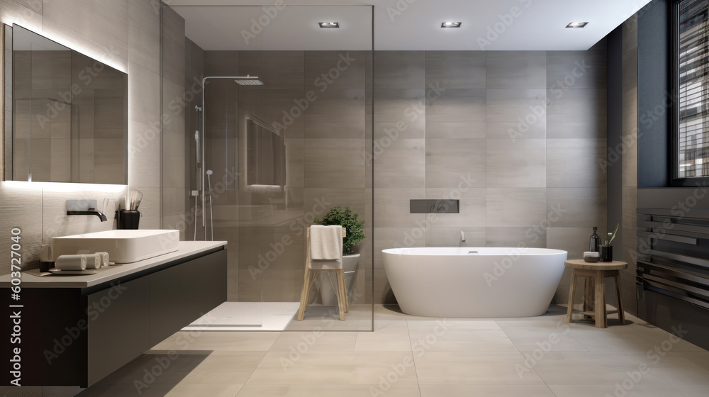 Interior of a Urban Modern Bathroom Interior of a Urban Modern Bathroom