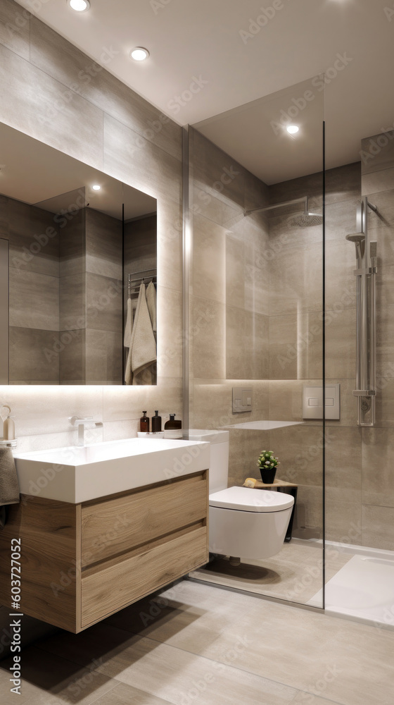 Interior of a Urban Modern Bathroom Interior of a Urban Modern Bathroom