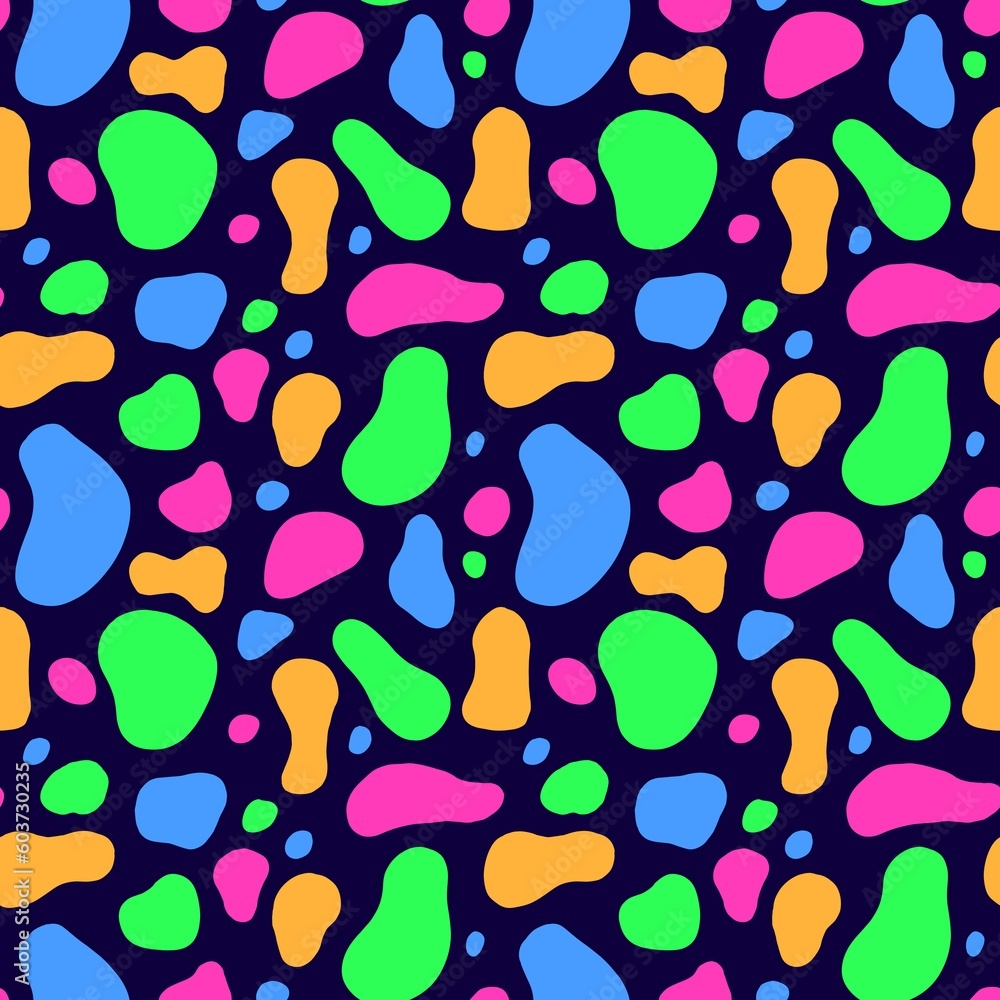 Retro seamless pattern with colorful dots spots Retro seamless pattern with colorful dots spots