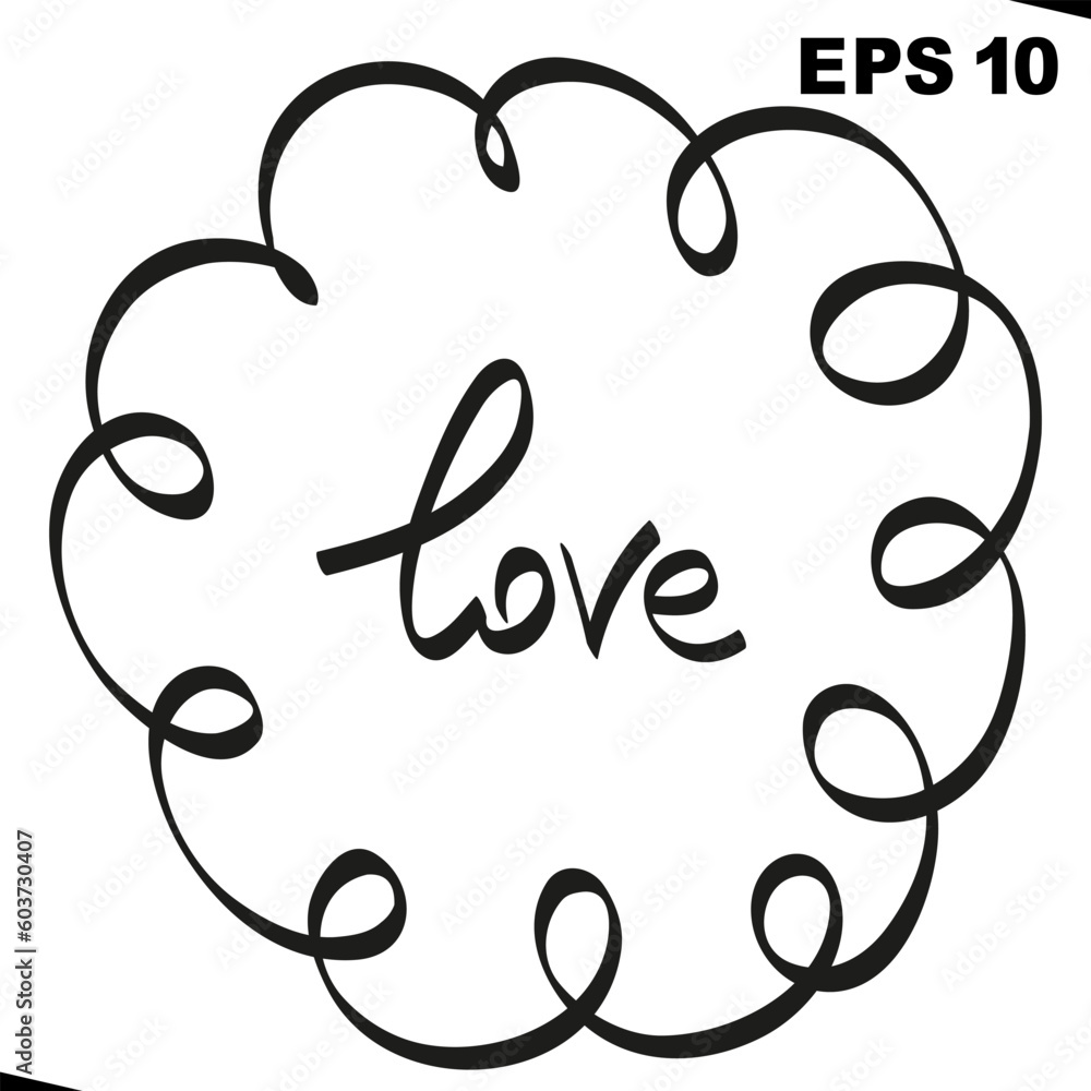 Hand lettering typography. Love me. Vector illustration black letters on white background Hand lettering typography. Love me. Vector illustration black letters on white background