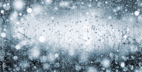 Snowflake texture on light blue background, glittery and shiny snowflakes. Generative Ai Illustration. 