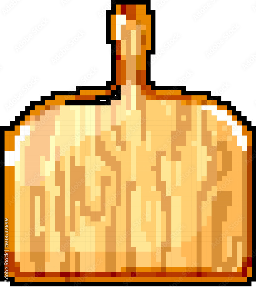 surface wooden pizza board game pixel art retro vector. bit surface wooden pizza board. old vintage illustration