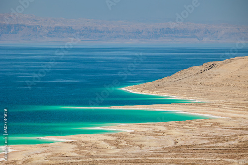 The Dead Sea has an amazing color of water - it can be seen well from a distance.