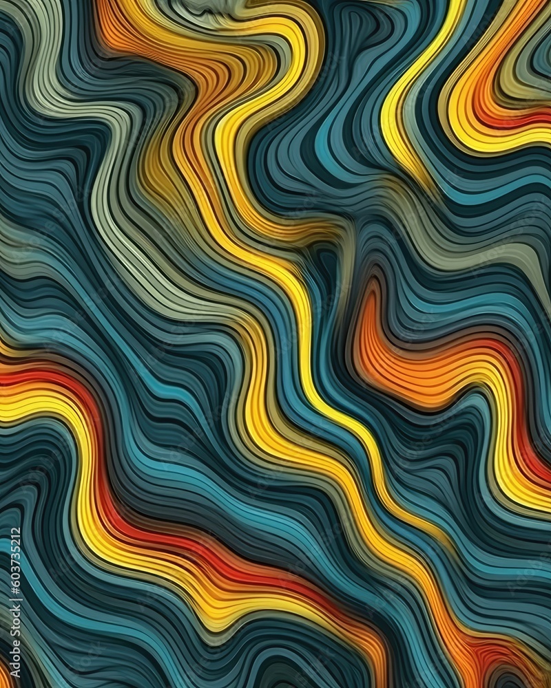 Abstract wallpaper background design with organic lines. (Generative AI)
