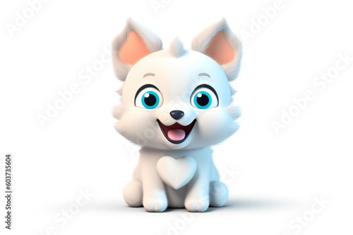 A cartoon dog with a big smile on his face Generative AI 