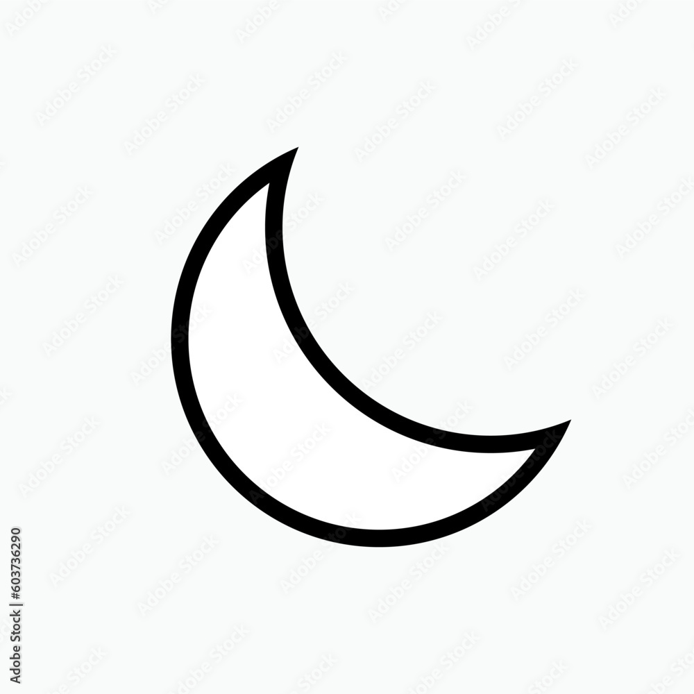 Moon Icon. Nature Element Illustration As A Simple Vector Sign & Trendy Symbol for Design and Websites, Presentation or Apps Element. Moon Icon. Nature Element Illustration As A Simple Vector Sign & Trendy Symbol for Design and Websites, Presentation or Apps Element.