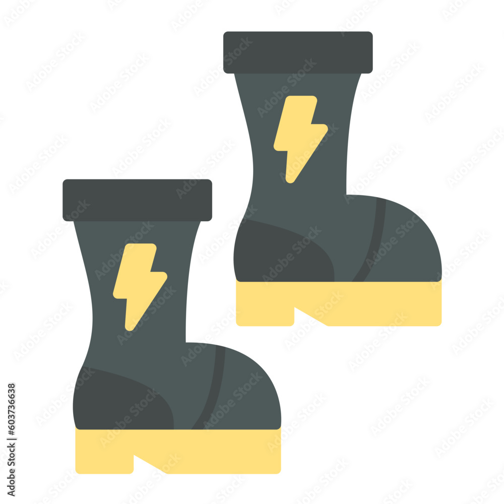 Fototapeta premium Electrician Boots Icon