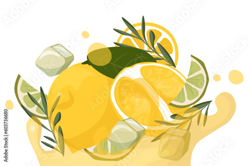 Lemon ice tea package design