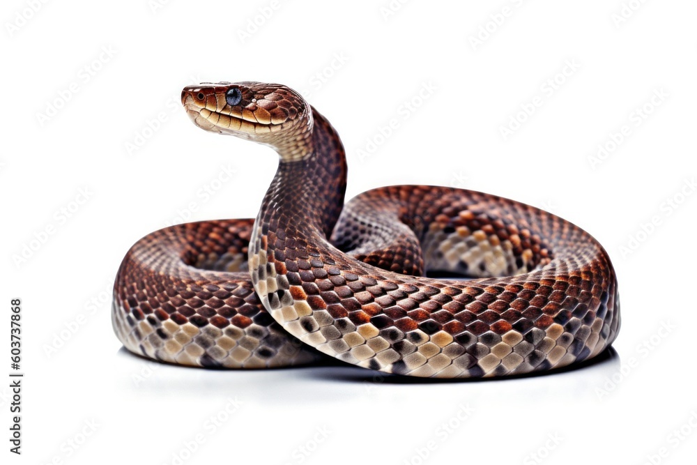 Fototapeta premium snake on isolated white