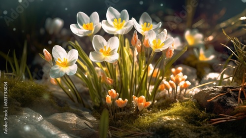 Colorful Spring flowers. Ge...