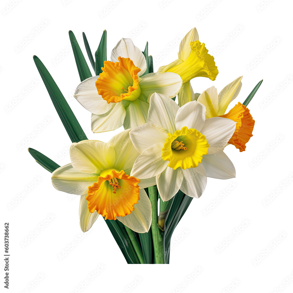 White yellow daffodil flower arrangement White yellow daffodil flower arrangement