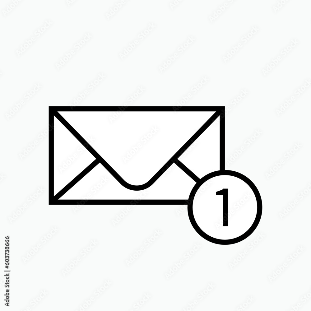 Message Icon. Mail, Email, News, Notification Symbol. Message Icon. Mail, Email, News, Notification Symbol.