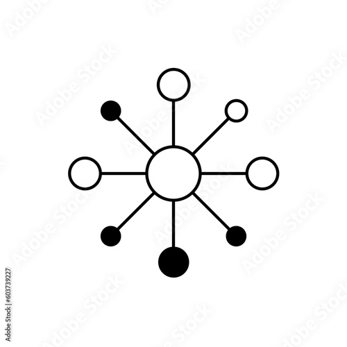 Molecule Icon,  Atomic Symbol for Design, Presentation, Website or Apps Elements  - Vector.    