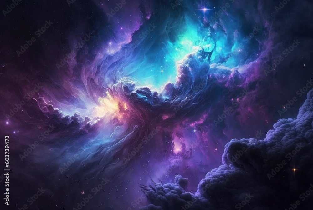 Planet Galaxy Wallpaper Sci-Fi The Beauty of Space In Cosmos Physical Cosmology. generative ai