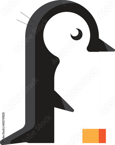 A lonely penguin I just design (My first artwork.)