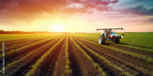 Futuristic and ai controlled agriculture, generative AI