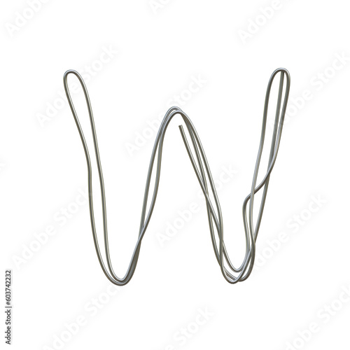Metalic Wire3D Alphabet or PNG Letters