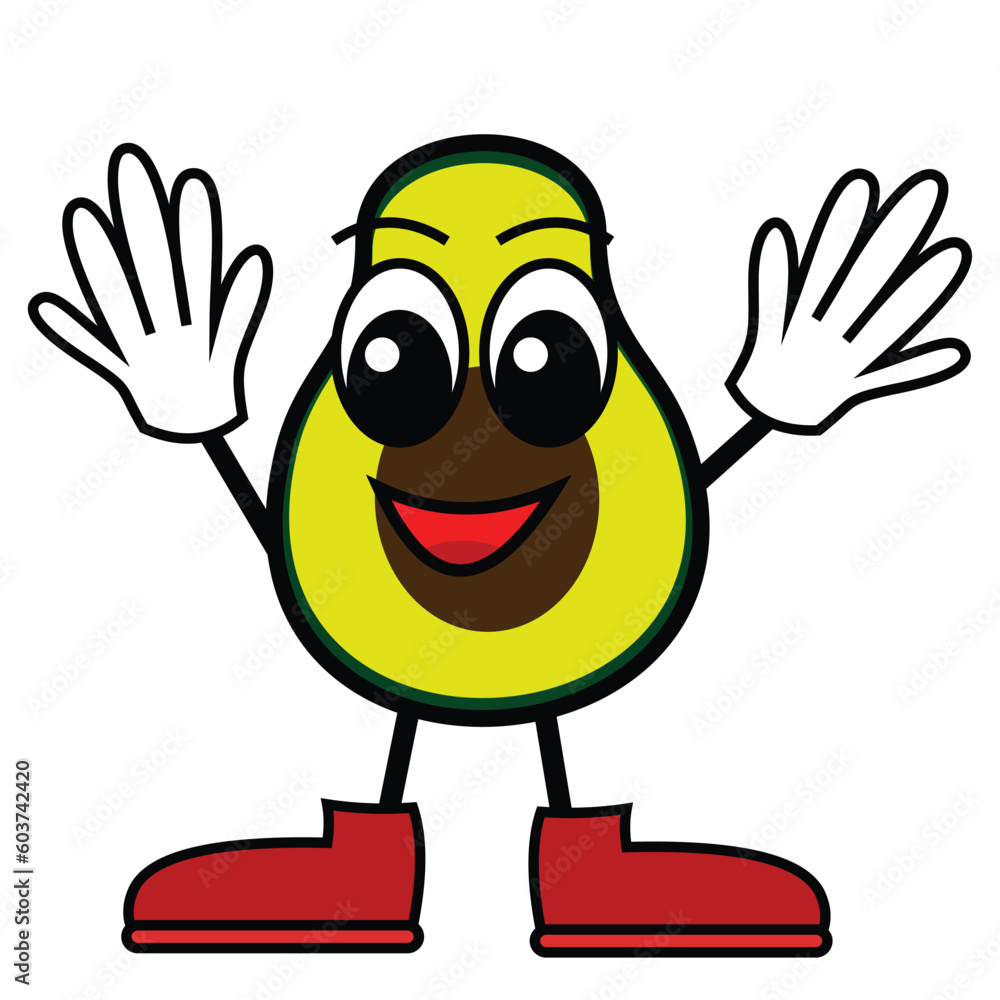 Fruit character vector illustration.