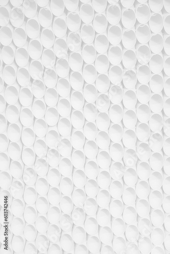 White and gray oval geometric texture, clean white color gradient cavity Ellipse architecture surface seamless pattern, cut white pipe surface
