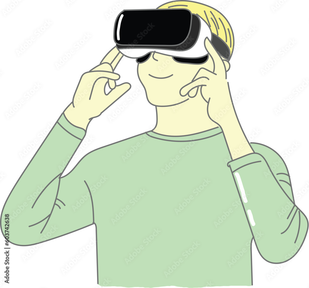 Obraz premium man with VR