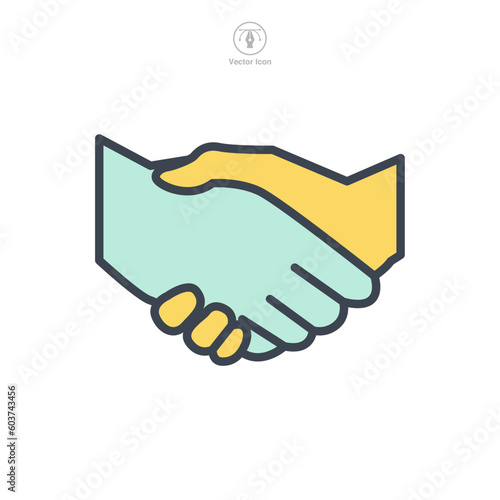handshake icon symbol template for graphic and web design collection logo vector illustration