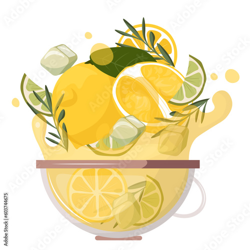 lemon tea package design.