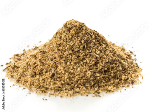 pile of ground pepper isolated
