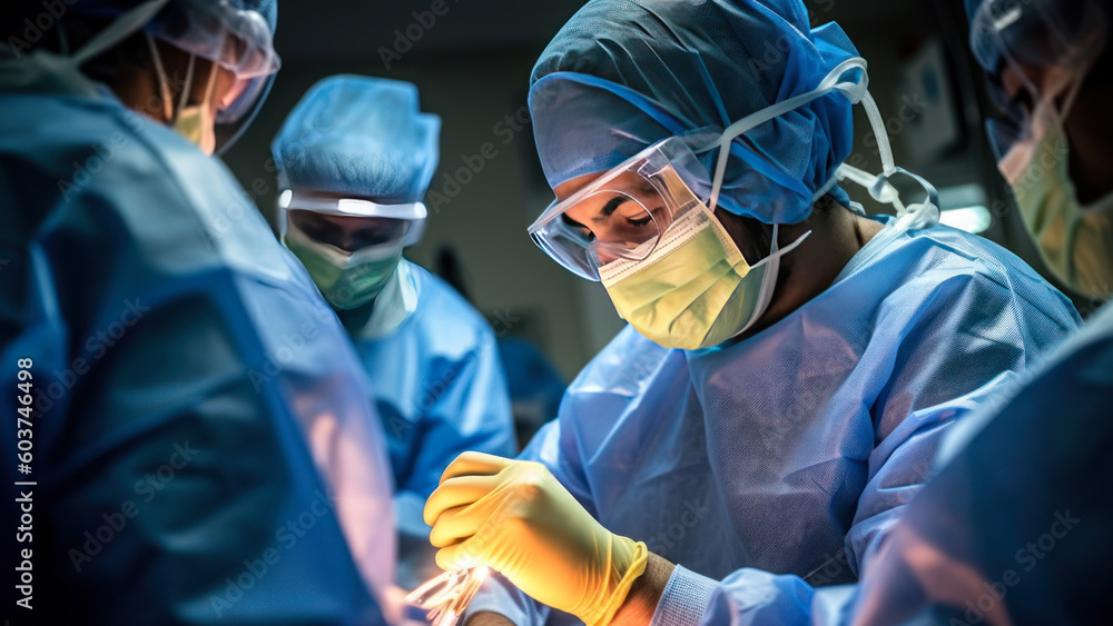 the surgeon performs an operation in protective clothing generative ai the surgeon performs an operation in protective clothing generative ai