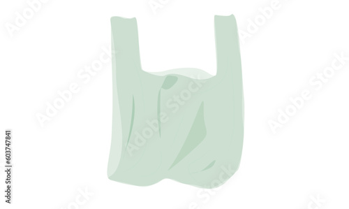 Plastic bag vector illustration. Plastic bag cartoon vector isolated on white background. Plastic waste concept.