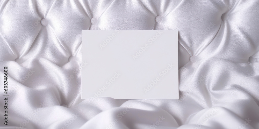 mockup white paper on silk cloth generative ai mockup white paper on silk cloth generative ai