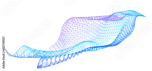 Network lines. Net wave information flow. Scientific paradigm solutions future. Forward vision progress. Big data cells deep development analysis. foresight conference background banner.